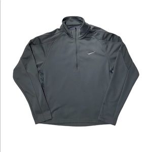Nike Dri-Fit Running Sweater Pullover Grey 1/4 Zip Small